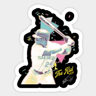 Ken Griffey Jr The Kid Basketball Legend Signature Vintage Retro 80s 90s Bootleg Rap Style Sticker